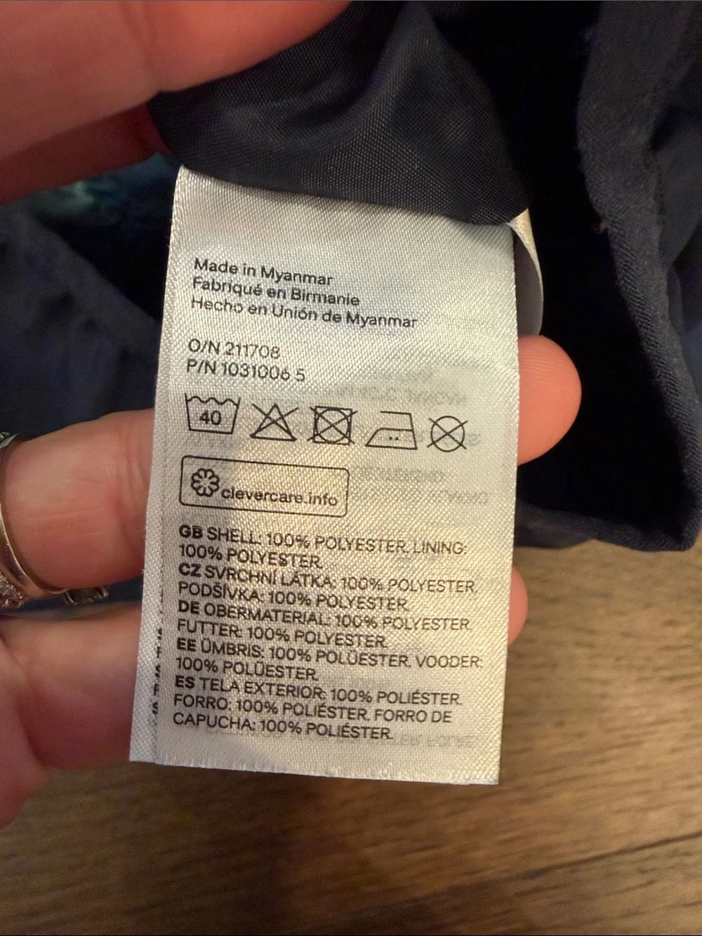 H&M Blue Tie-Dye & Navy Rain Jacket Size 5/6 - C56-010